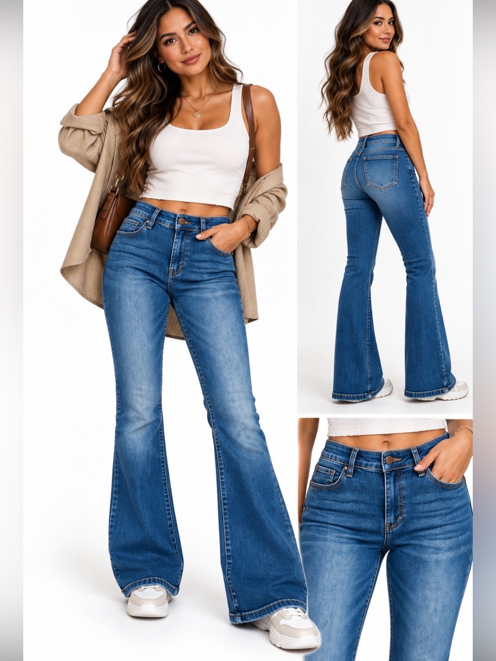 Simple Society Bootcut Jean Blue Denim - Picture 7 of 9